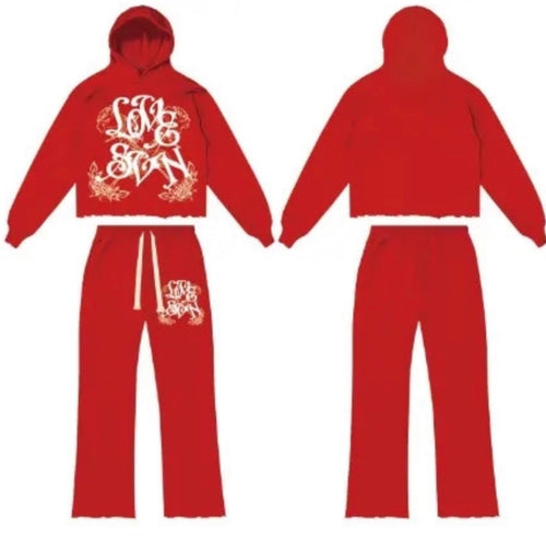 “ LOVESVN “ Stacked Sweatsuit