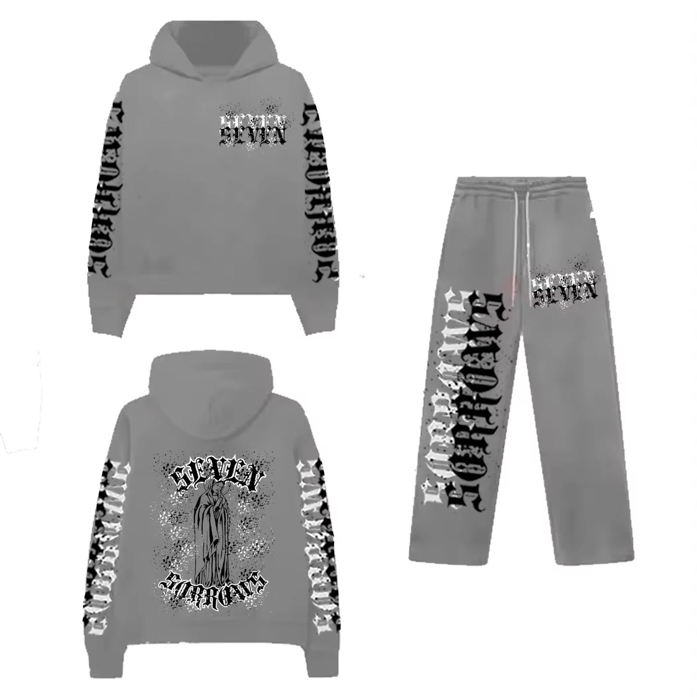 “ Sorrows “ Stacked Sweatsuit